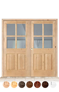 Puerta Doble Serie 5100 de Exterior en Madera Maciza