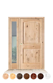 Puerta con Fijo Lateral Serie 6100 de Exterior en Madera Maciza