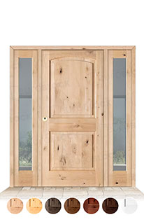 Puerta con Dos Fijos Serie 6100 de Exterior en Madera Maciza