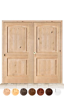 Puerta Doble Serie 6100 de Exterior en Madera Maciza