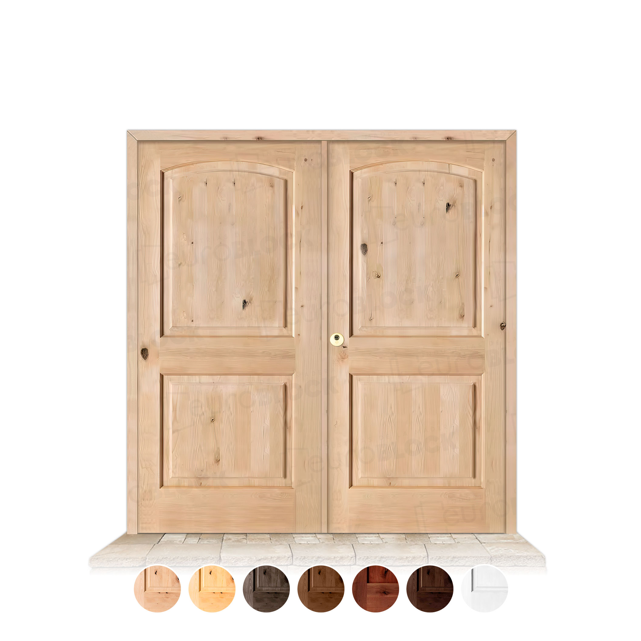 Puerta Doble Serie 6100 de Exterior en Madera Maciza