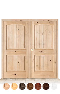 Puerta Doble Serie 7100 de Exterior en Madera Maciza