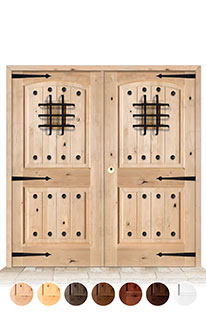 Puerta Doble Serie 8100 de Exterior en Madera Maciza