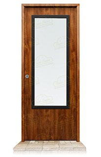 Puerta Galvanizada 1110-CR Cristal Una Cara Embero Saga 100
