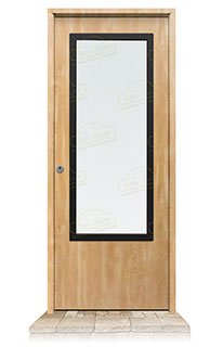 Puerta Galvanizada 1110-CR Cristal Una Cara Roble Saga 100