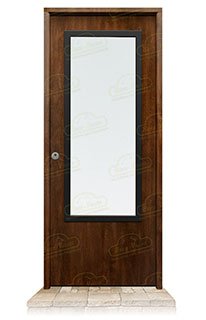 Puerta Galvanizada 1110-CR Cristal Una Cara Roble Viejo Saga 100