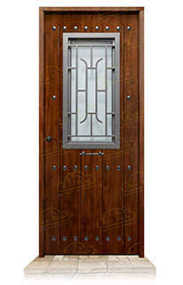 Puerta Galvanizada 1150 CL-CR-Reja / 1110 Cristal Embero Saga 100