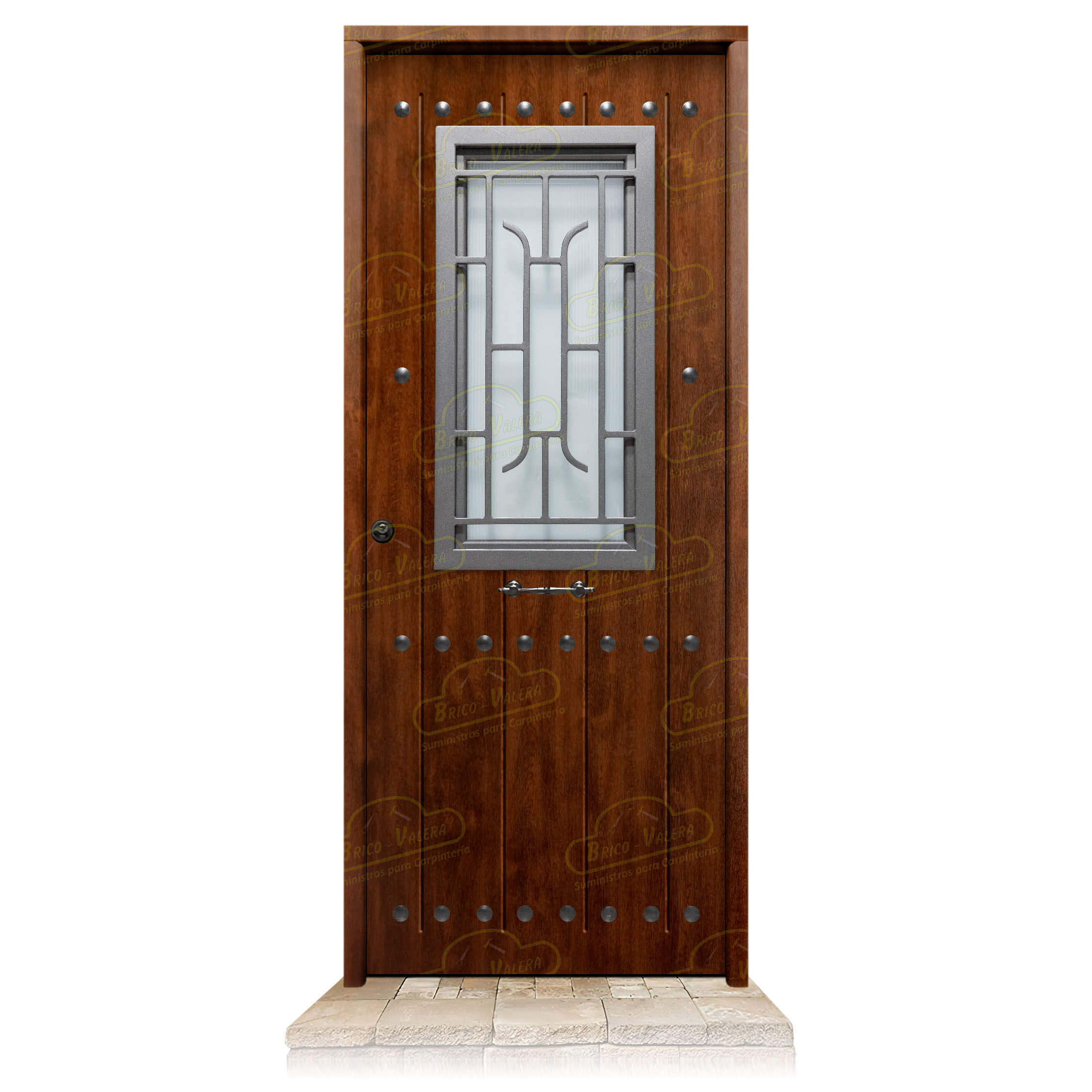 Puerta Galvanizada 1150 CL-CR-Reja / 1110 Cristal Embero Saga 100