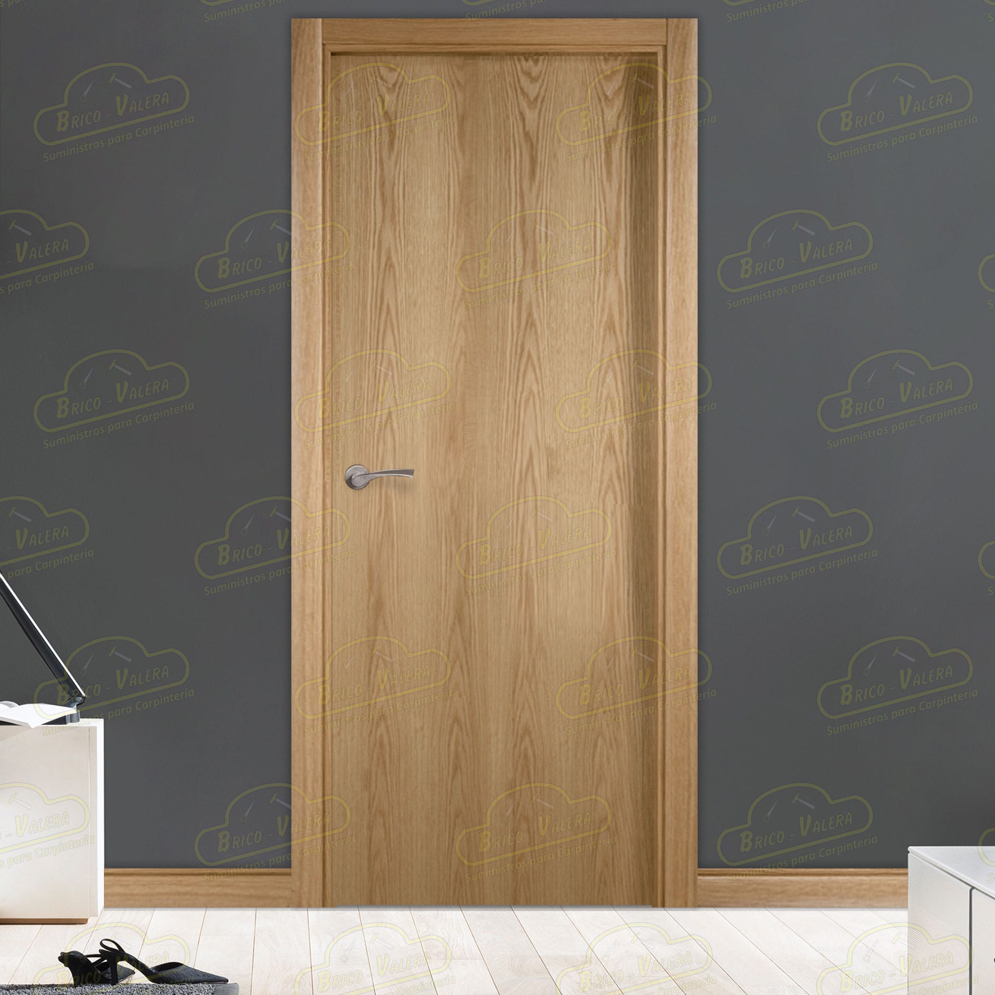 Puerta Melamina HL1 Roble de Interior en Block