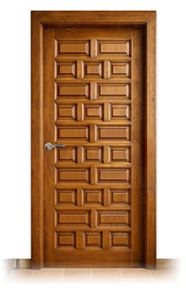 Puerta Castellana-R Rústica de Interior de Madera Teñida Roble Envejecido D-2803