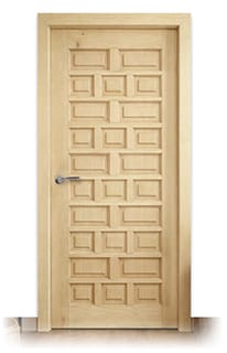 Puerta Castellana Rústica de Interior de Madera en Crudo