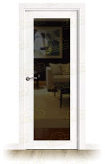 Puerta Gr005-L V1 Rústica de Interior de Madera Lacada en Blanco