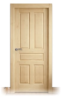 Puerta Málaga-L Rústica de Interior de Madera en Crudo
