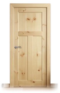 Puerta Mallorca-L Rústica de Interior de Madera en Crudo
