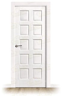 Puerta PM-02-R Rústica de Interior de Madera Lacada en Blanco