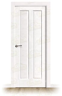 Puerta PM-1036-R Rústica de Interior de Madera Lacada en Blanco