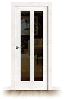 Puerta PM-1036-R V2 Rústica de Interior de Madera Lacada en Blanco