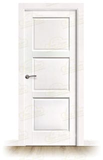 Puerta PM-1067-R Rústica de Interior de Madera Lacada en Blanco