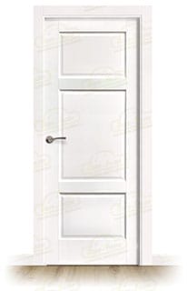 Puerta PM-1069-R Rústica de Interior de Madera Lacada en Blanco