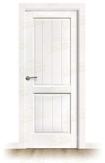 Puerta PM-1097-R Rústica de Interior de Madera Lacada en Blanco