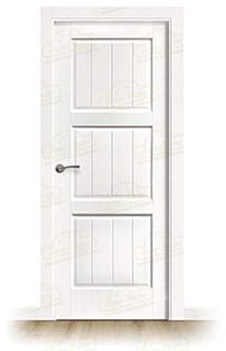 Puerta PM-1100-R Rústica de Interior de Madera Lacada en Blanco