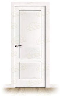 Puerta PM-120M-L Rústica de Interior de Madera Lacada en Blanco