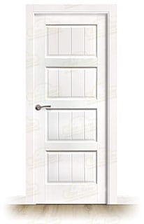 Puerta PM-9026-R Rústica de Interior de Madera Lacada en Blanco