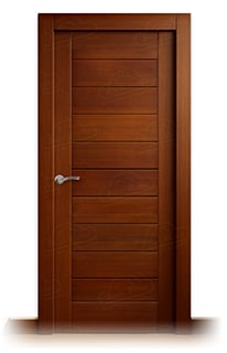Puerta Romano-L Rústica de Interior de Madera Teñida Nogal D-2915