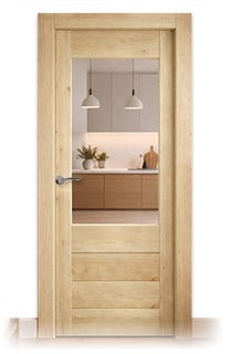 Puerta Romano ZV1 Rústica de Interior de Madera en Crudo