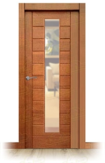 Puerta Romano-L Roble Rústica de Interior de Madera Teñida Roble Envejecido D-2803