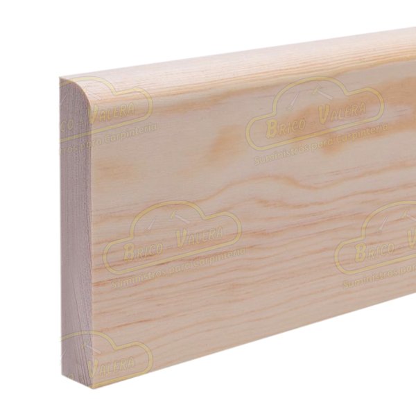 Paquete 10 Tiras de Rodapié Pino Macizo Mod. M1