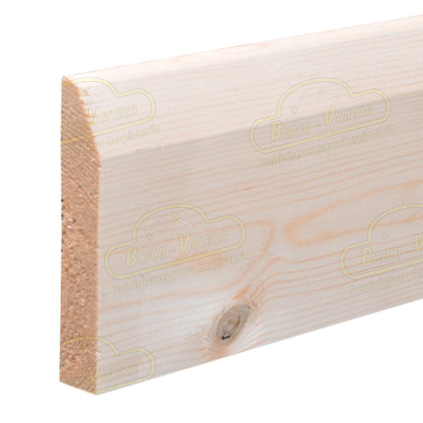 Paquete 10 Tiras de Rodapié Pino Macizo Mod. M2